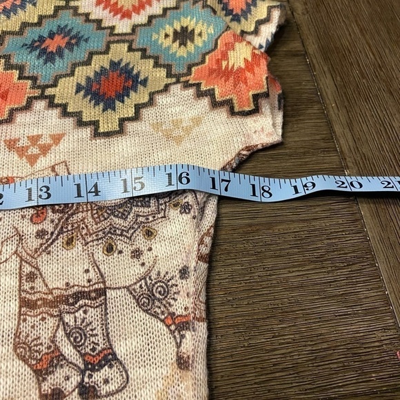 - GAZE USA ELEPHANT KNIT Top SHIRT Gray Pink SWEATER Small Animal Safari T… - Picture 7 of 7